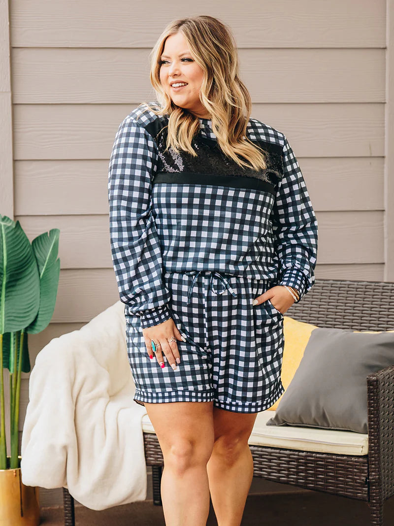 Gingham Loungewear Set