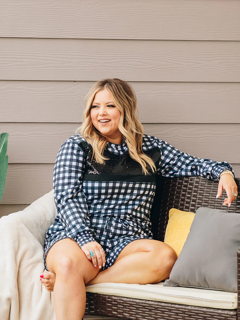 Gingham Loungewear Set