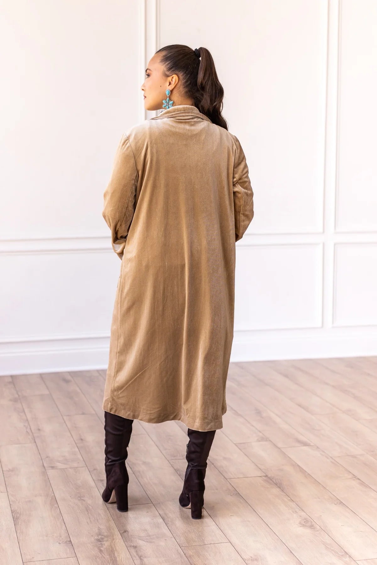 Hard Candy Velvet Jacket- Beige