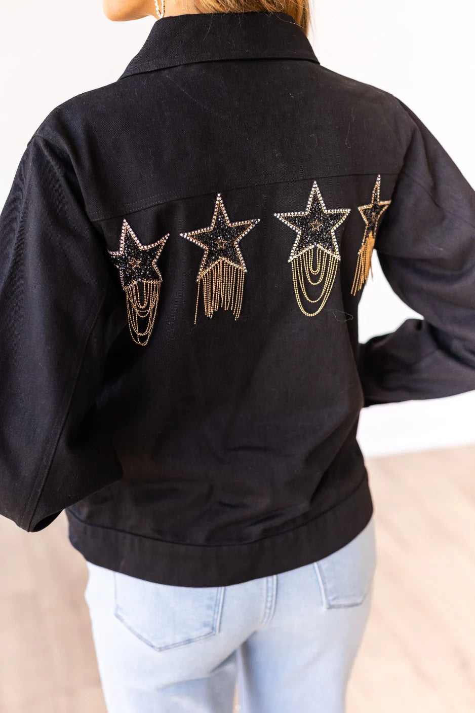 Starlight Fringe Denim Jacket