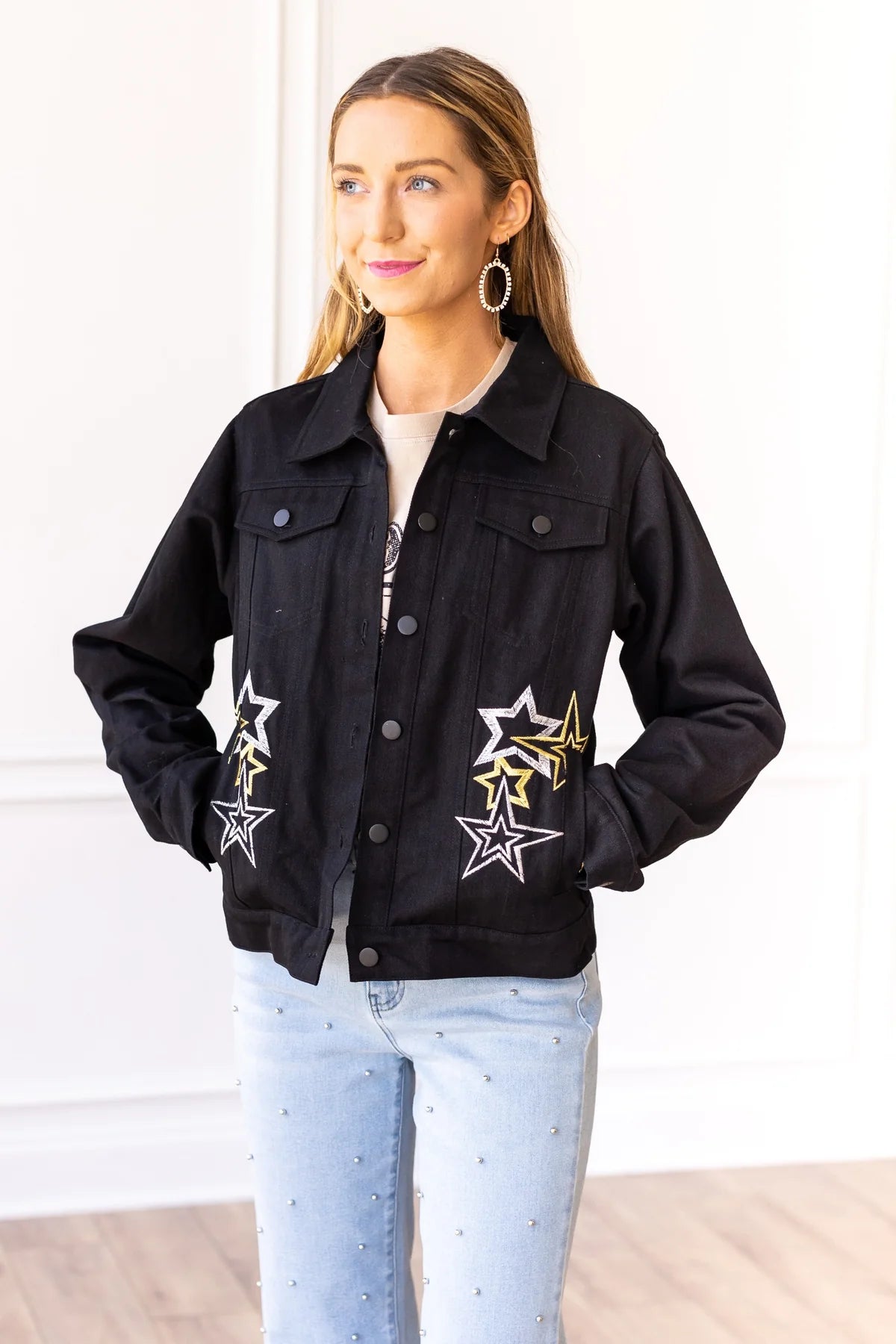 Starlight Fringe Denim Jacket