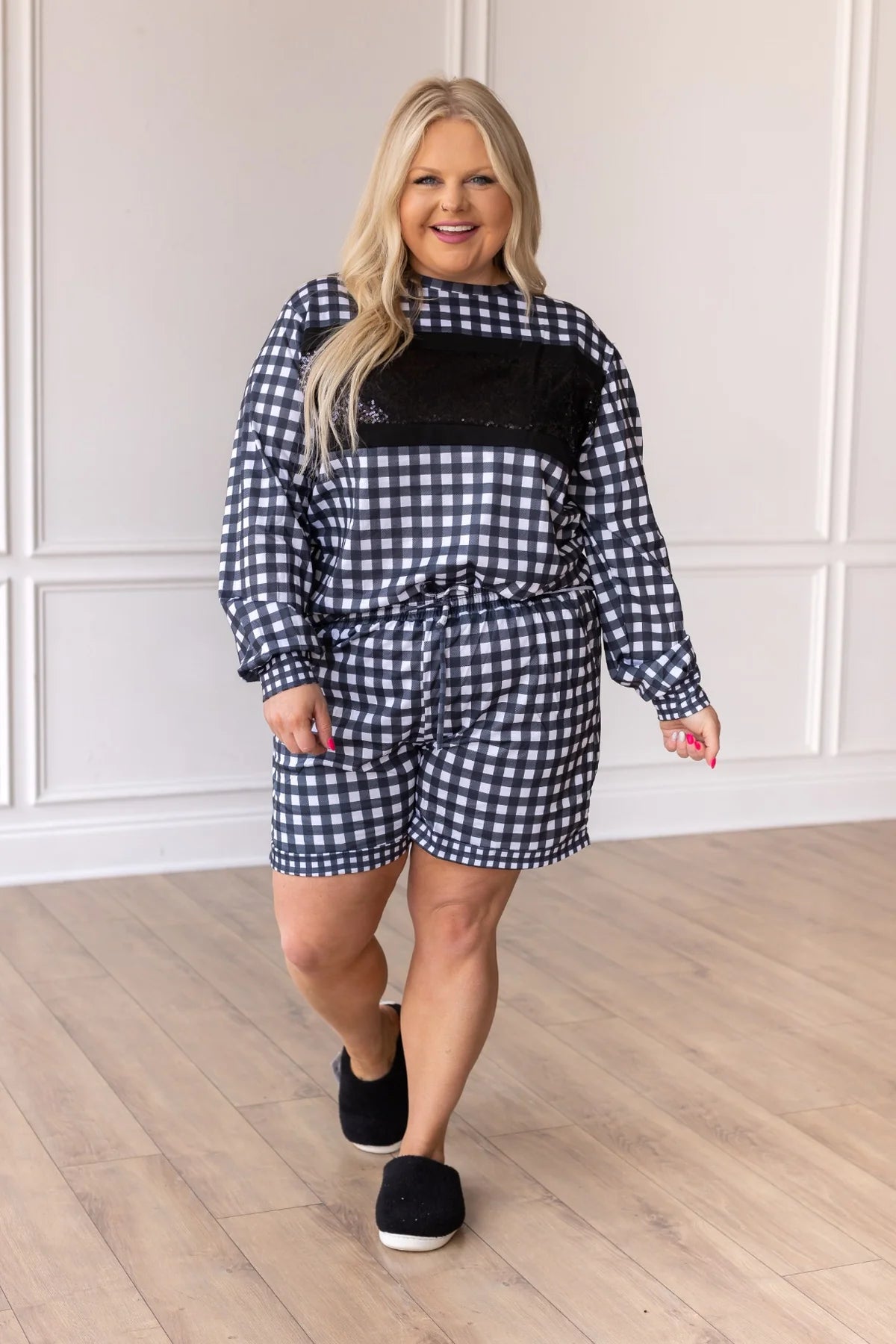 Gingham Loungewear Set
