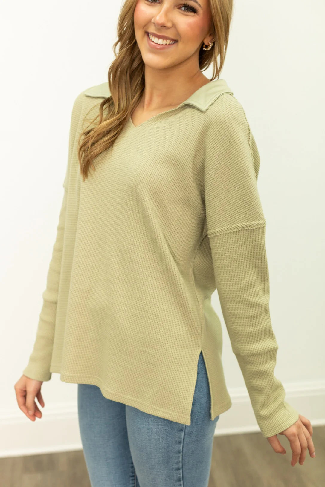 The Willow Thermal Pullover- SAGE