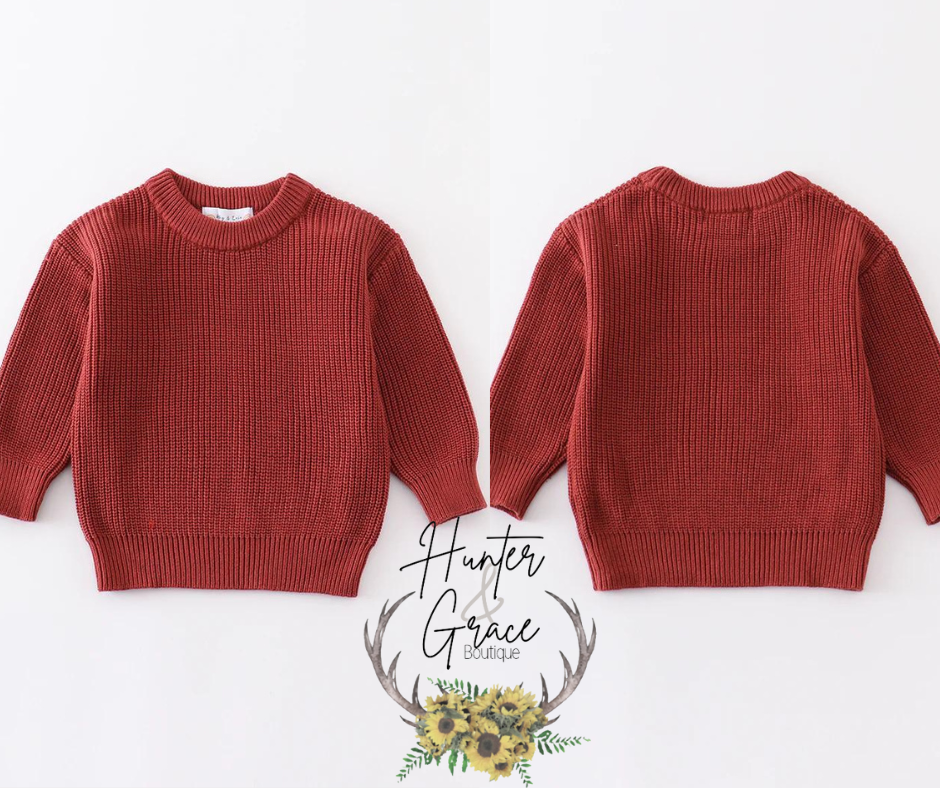 Rust hot sale chunky sweater