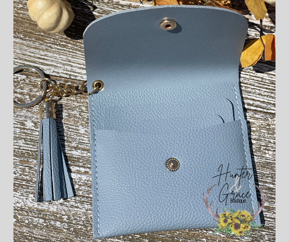 The Alexis Wallet Keychain- BLUE