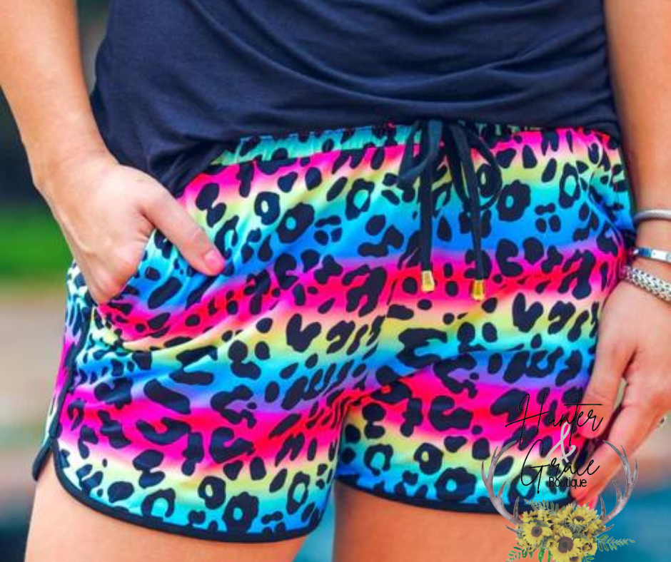 Lisa Leopard Drawstring Everyday Shorts