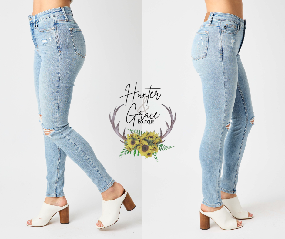 Judy Blue Tummy Control Destroy Skinny (REG & PLUS)