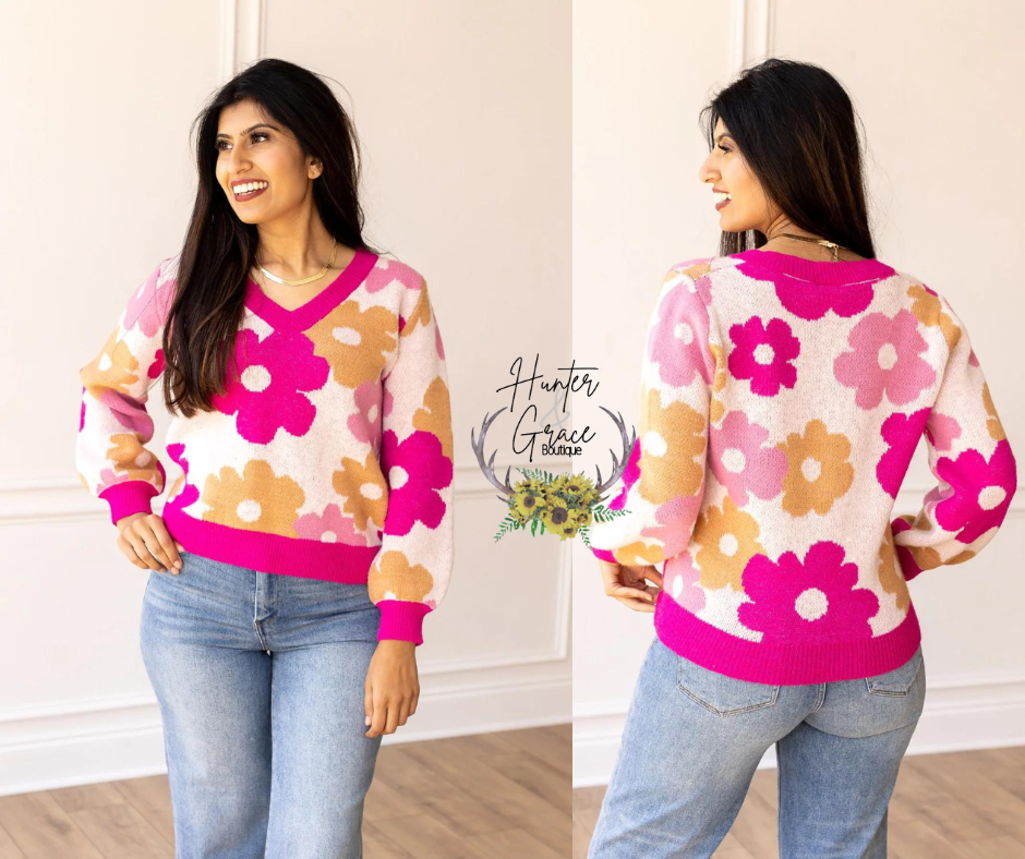 Dazed For Days Floral Sweater