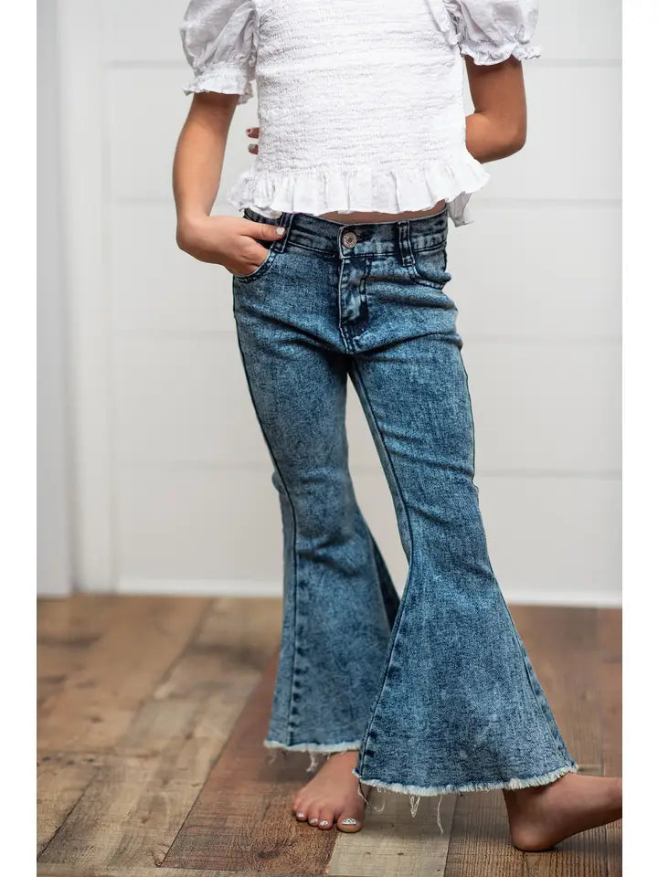Faded Flare Denim Jeans- Kids