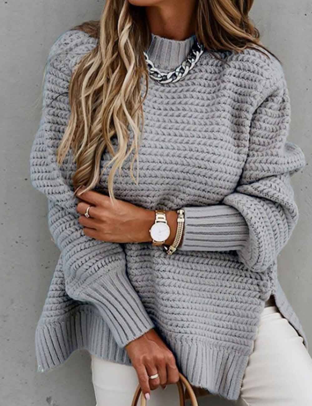 Everyday Cozy Side-Slit Sweater