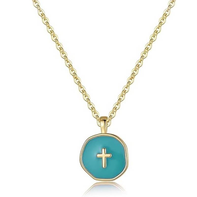 Turquoise Cross Necklace