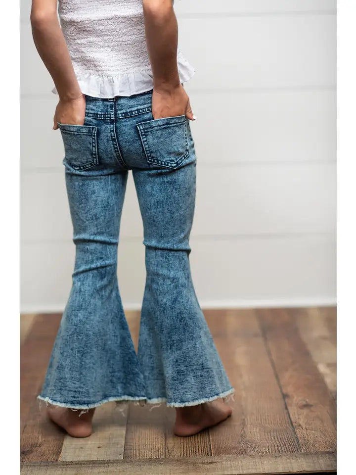 Faded Flare Denim Jeans- Kids