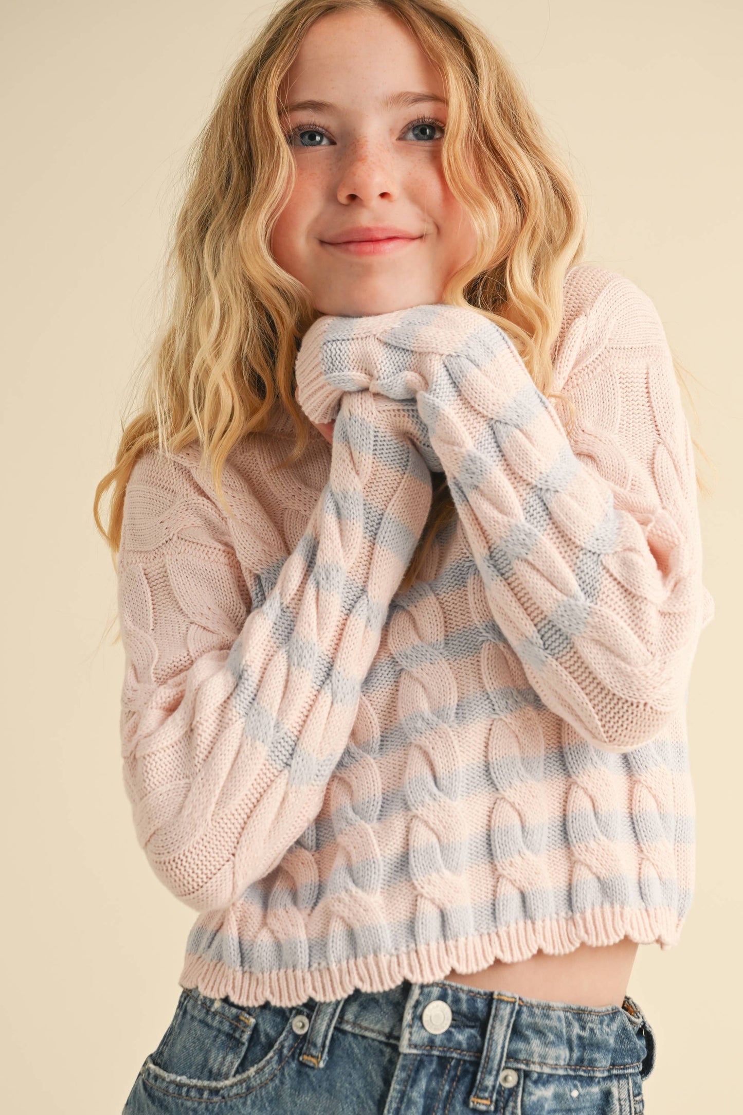 The Maren Scallop Knit Pullover