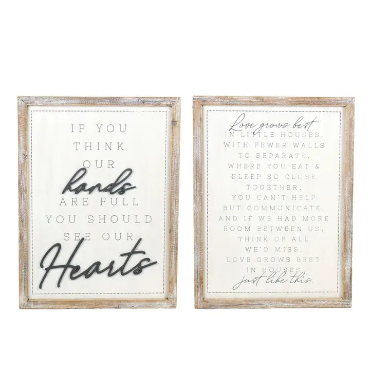 Reversible Love Grows/ Hearts Sign