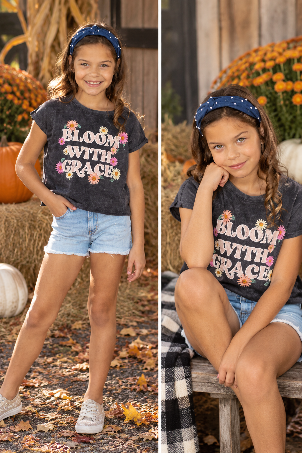 Distressed Bloom with Grace Tee