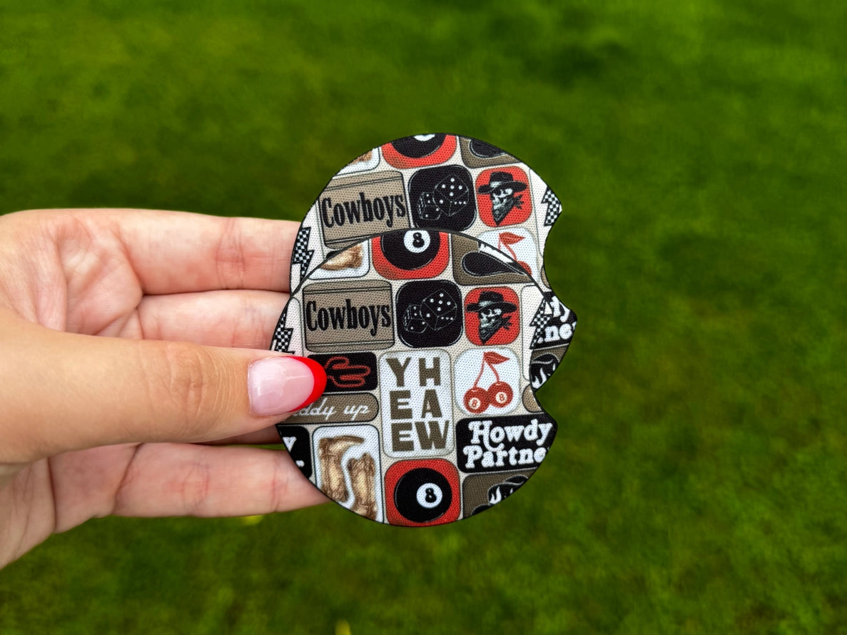 Western Car Coaster Set