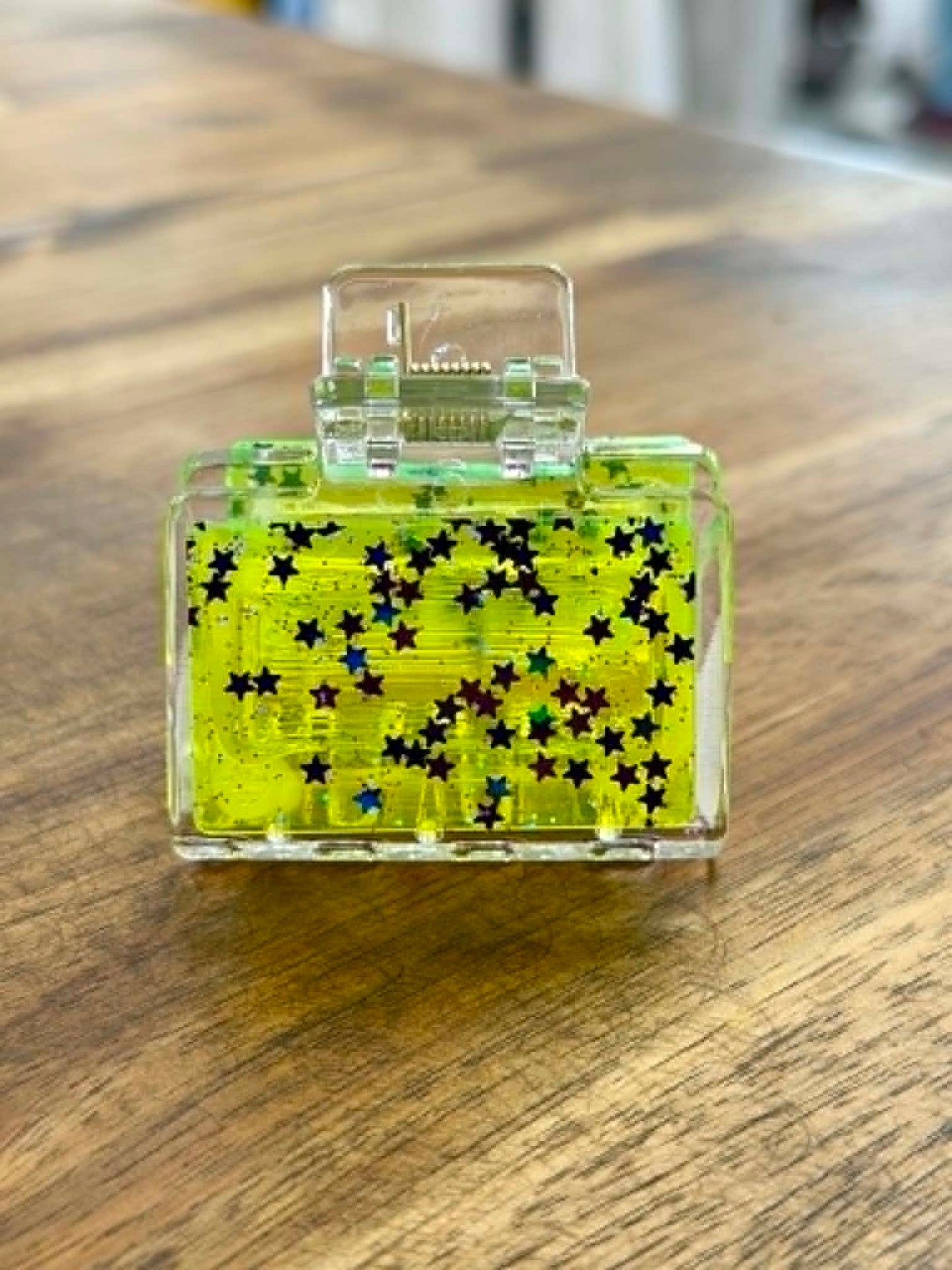 Yellow & Black Stars Claw Clip