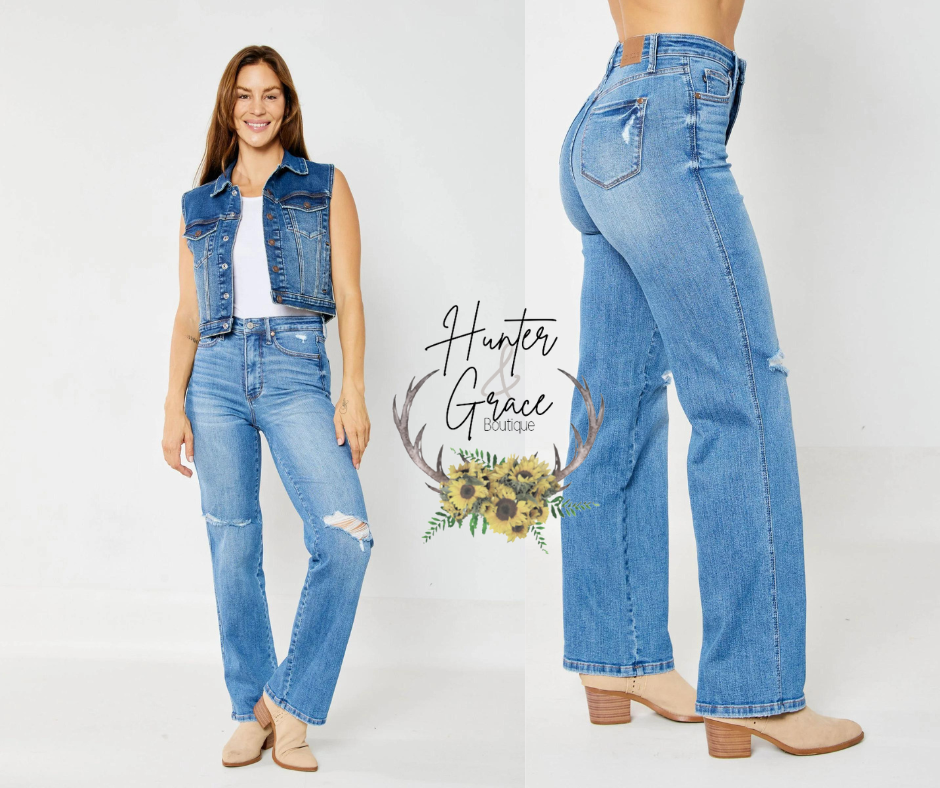 Judy Blue High Waist Tummy Control Destroyed (PLUS)