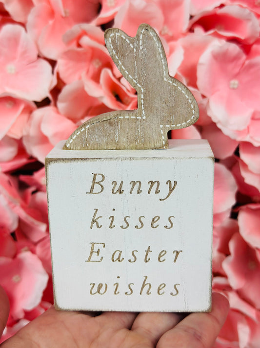 Bunny Kisses Easter Wishes Double Sided