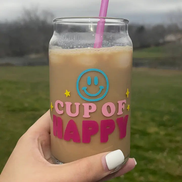 Cup of Happy Beer Can Glass