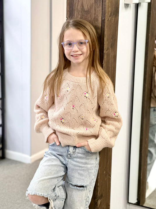 The Hailey Floral Embroidered Sweater