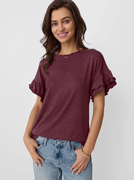 Effortless Charm Ruffle Top