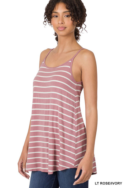The Rita Reversible Top- Light Rose/Ivory
