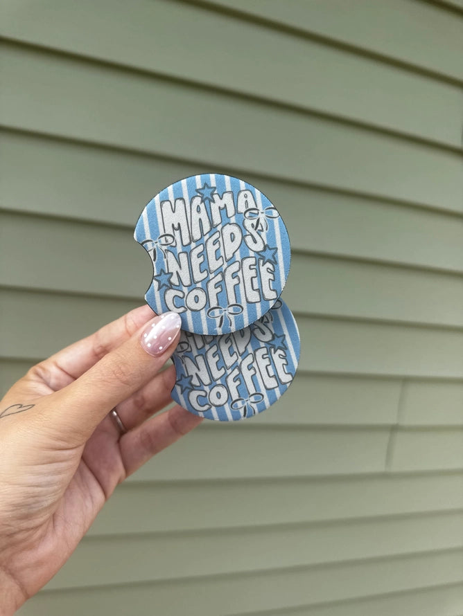 Mama Needs Coffee Car Coaster Set