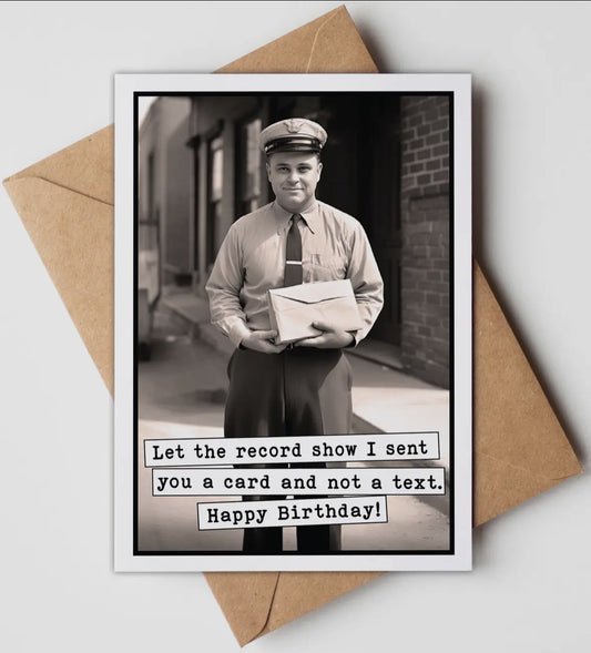 Funny: Let the record show Card