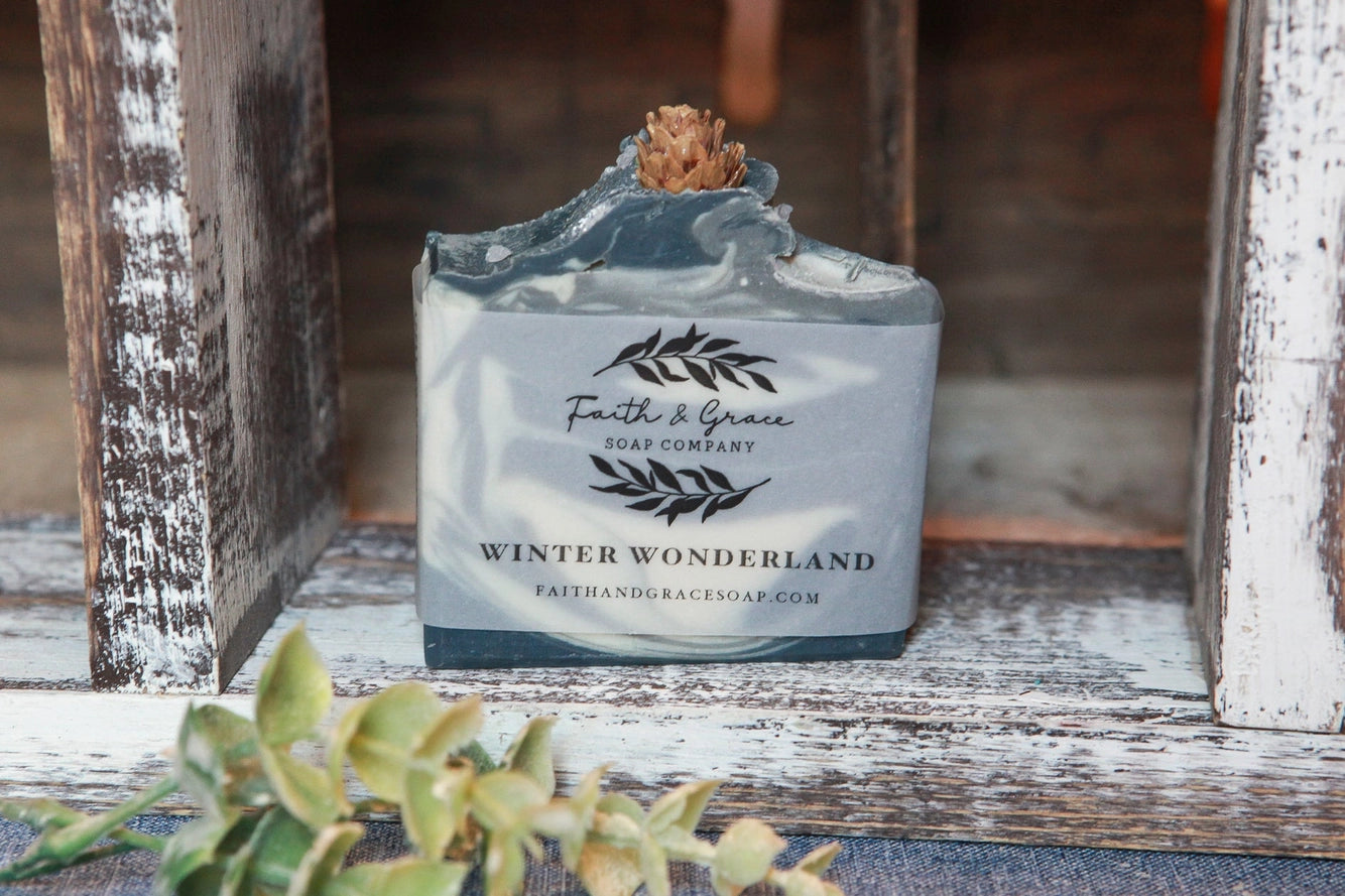 Winter Wonderland Artisan Bar Soap, Tallow & Shea Butter