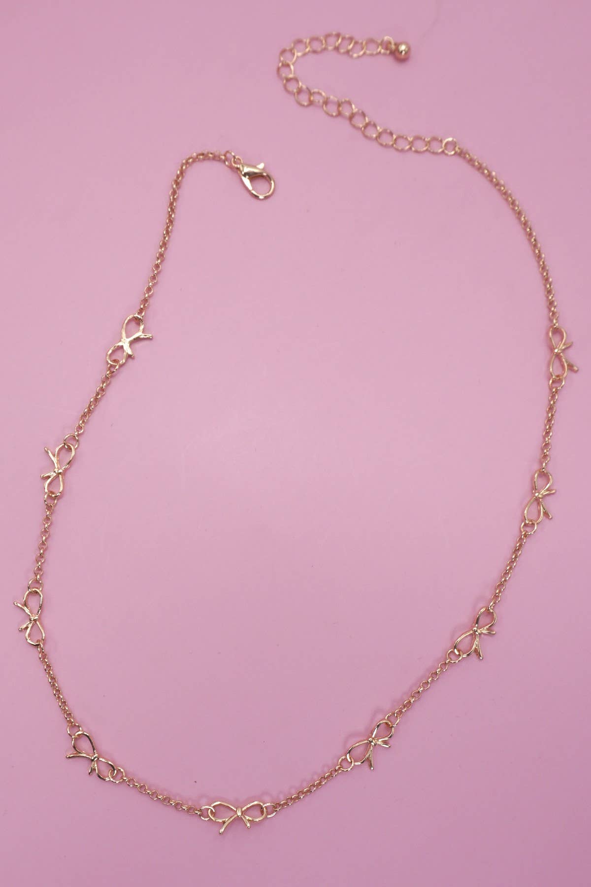 Cutout Bow Necklace