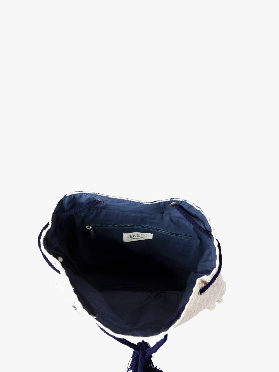 The Halo Patterned Cotton Backpack