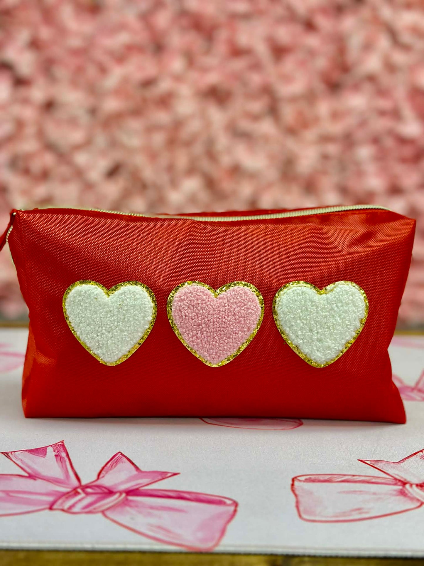 Hearts Cosmetic Bag