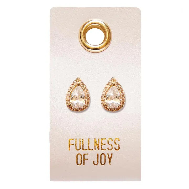 Stud Earrings - Fullness of Joy - Droplet