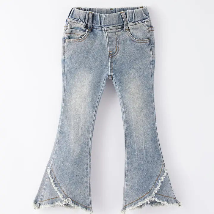 Girls Light Blue Bell Jeans