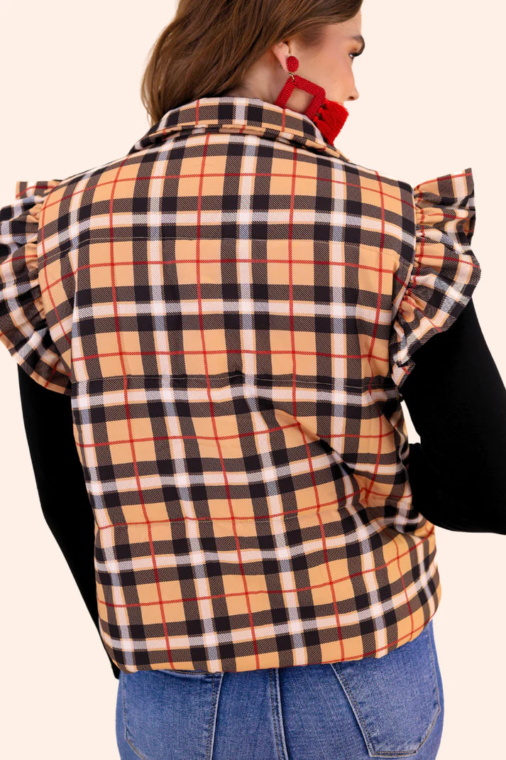 Nora Plaid Puffer Vest