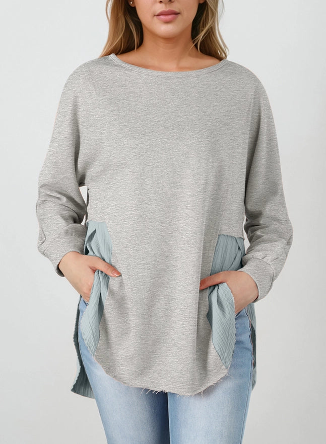 Grey Dusk Crinkle Tunic