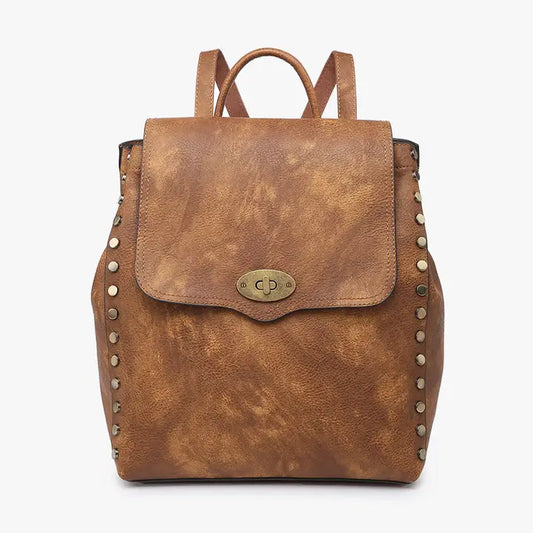 The Bex Distressed Backpack - Brown
