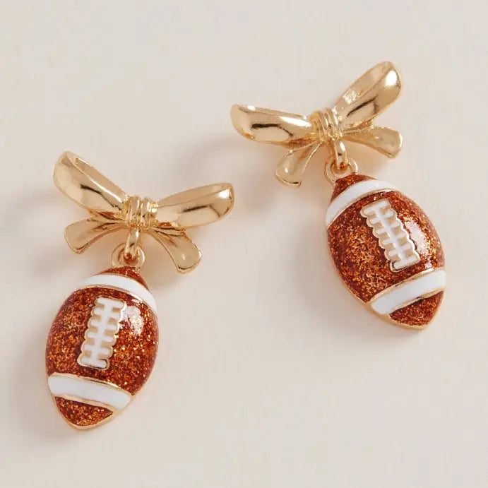 Sparkle Football Earrings
