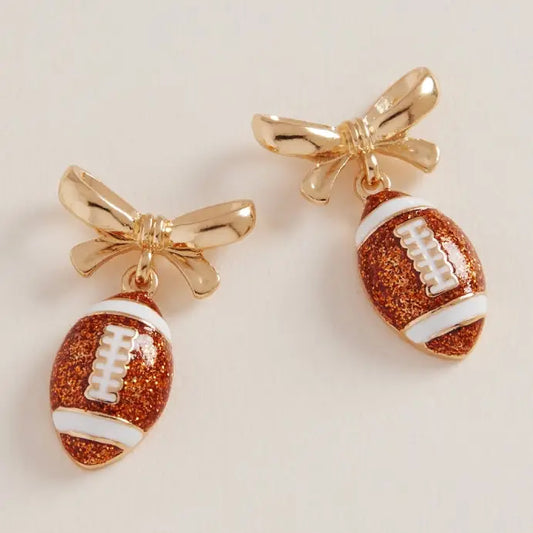 Sparkle Football Earrings