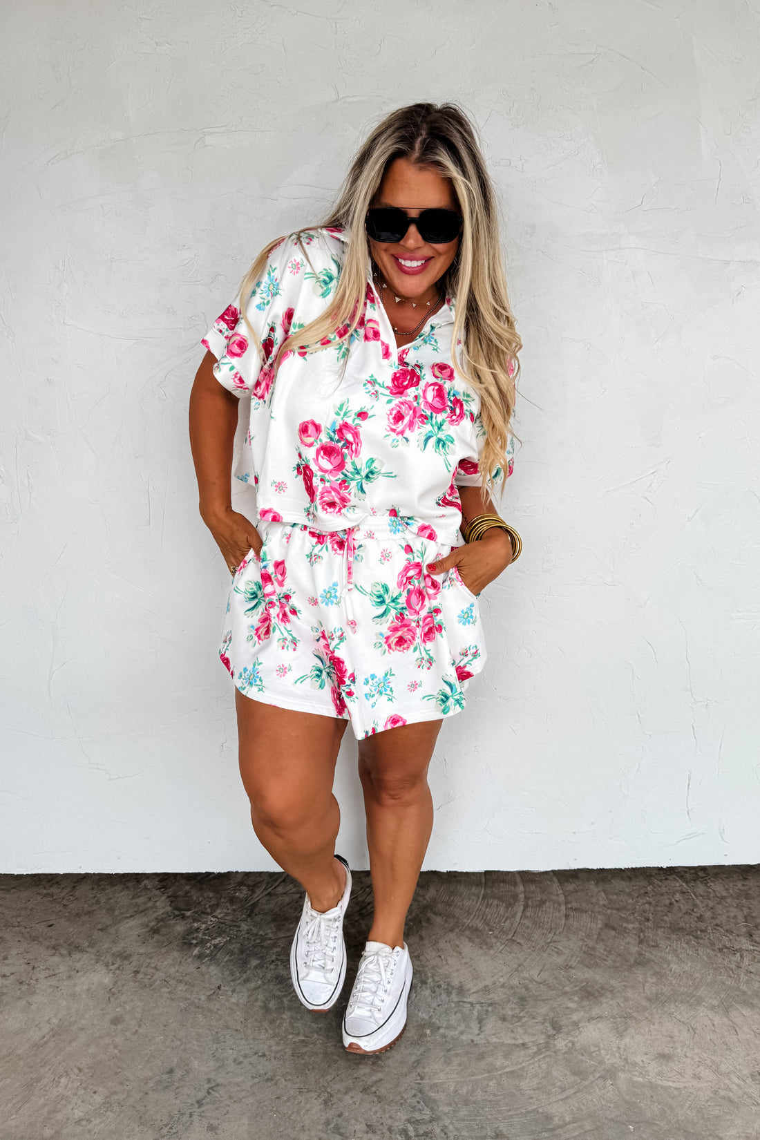 HOT TO SPOT FLORAL SKORT SET