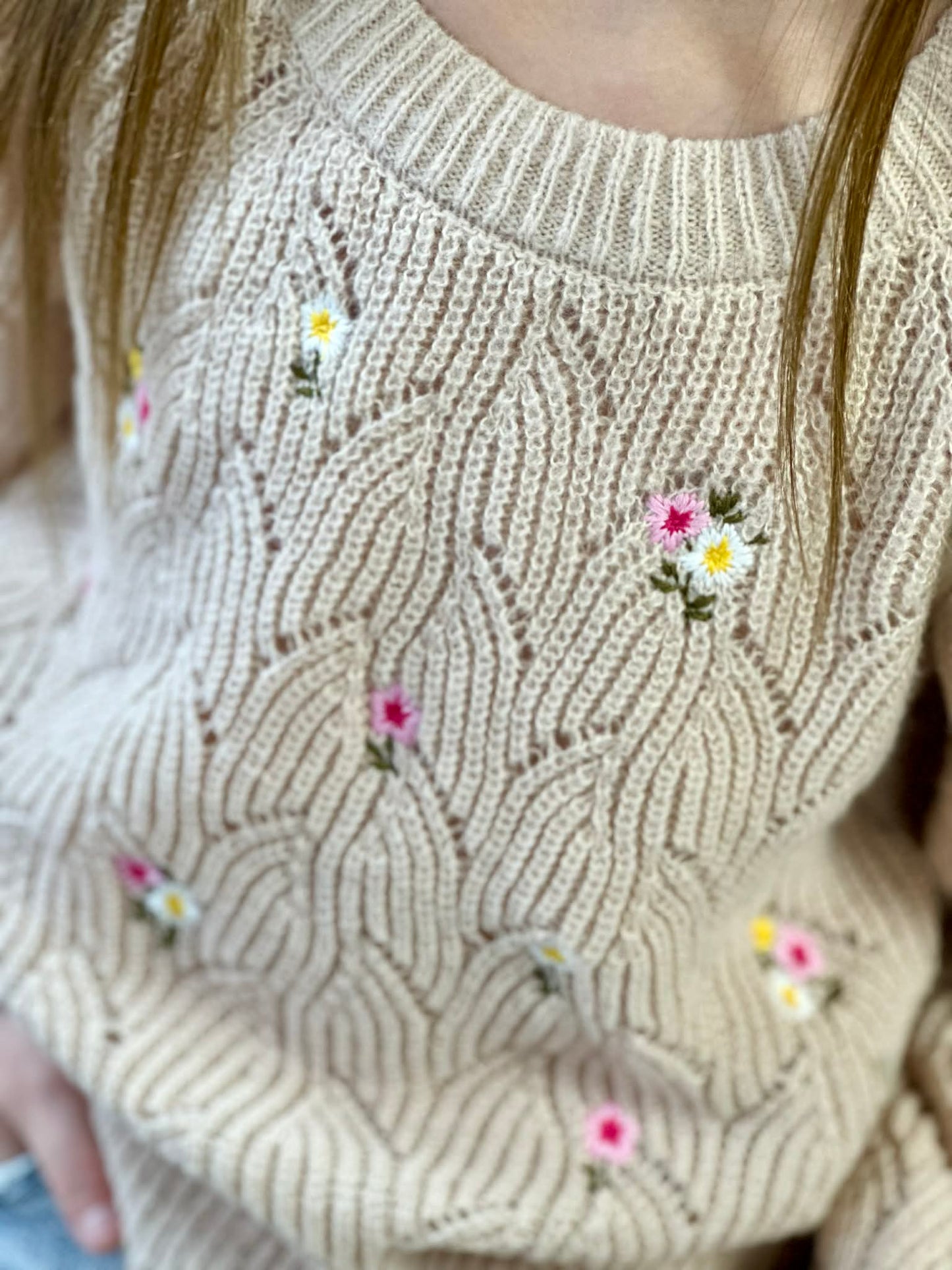 The Hailey Floral Embroidered Sweater