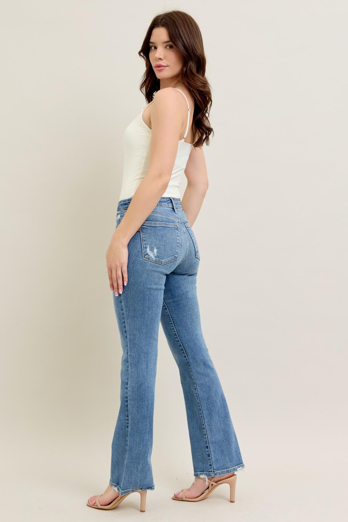 Judy Blue Vintage Wash Boot Cut W/ Destroy Hem
