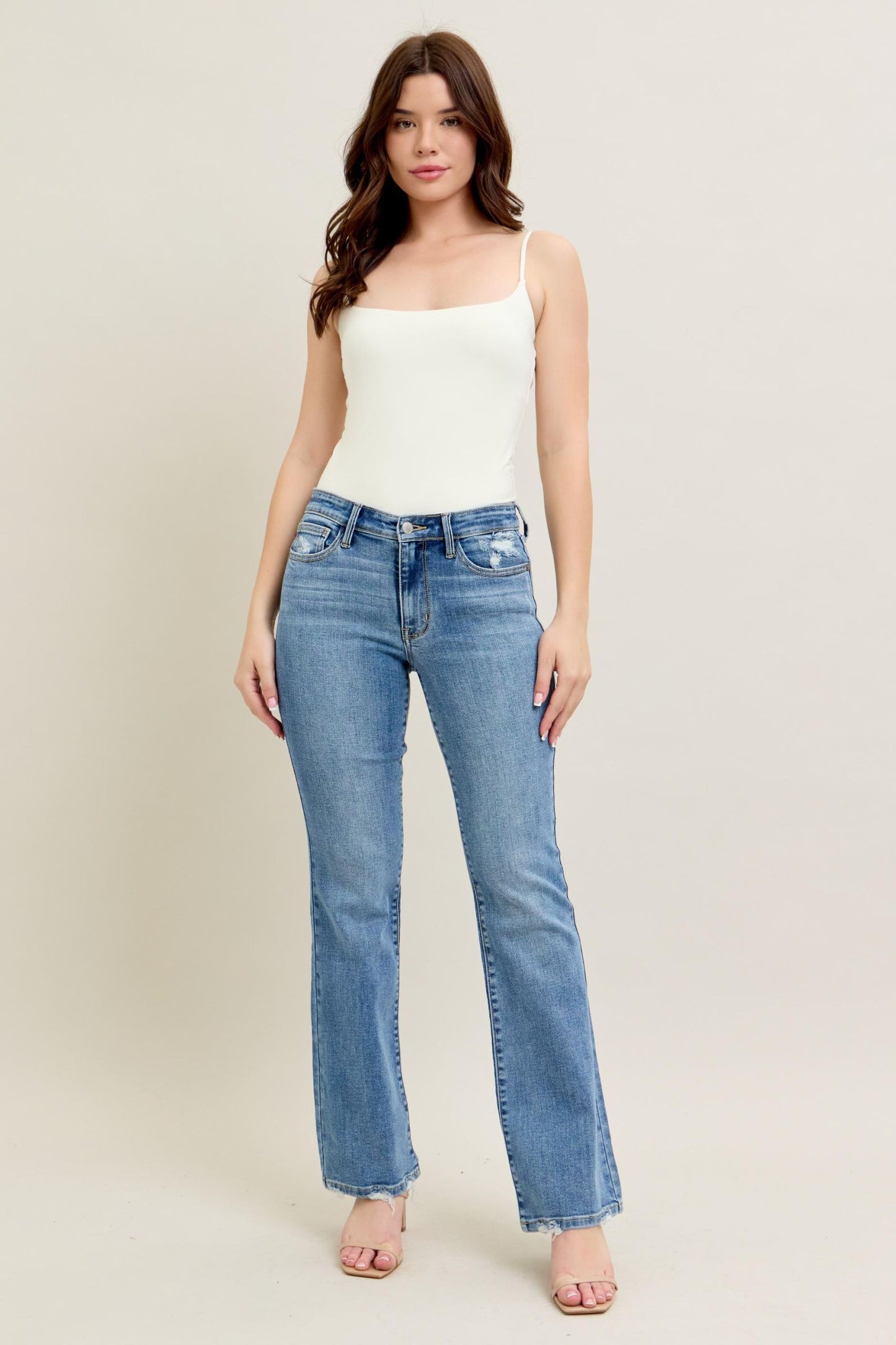 Judy Blue Vintage Wash Boot Cut W/ Destroy Hem