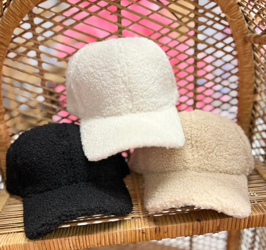 Sherpa Ball Caps: 3 Colors