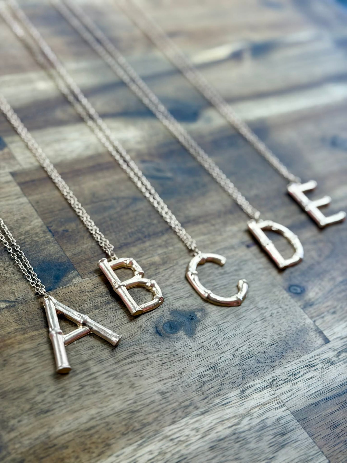 Bamboo Initial Necklace