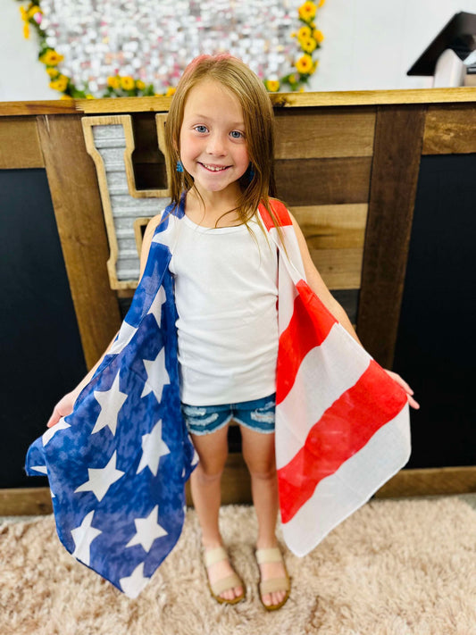 Girls' America Forever Flag Cover Up