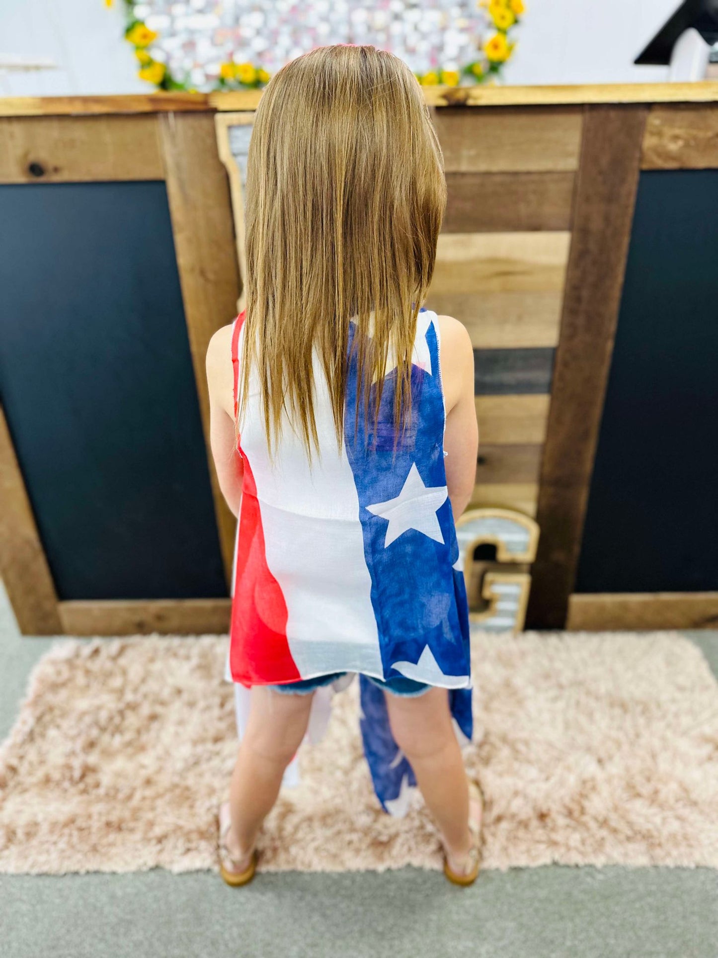 Girls' America Forever Flag Cover Up