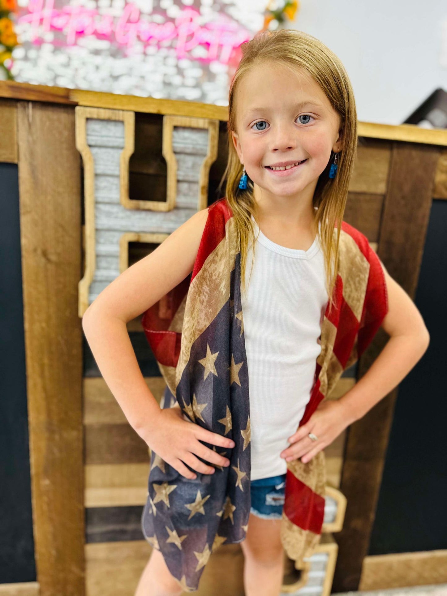 Girls' Vintage Stars & Stripes Vest