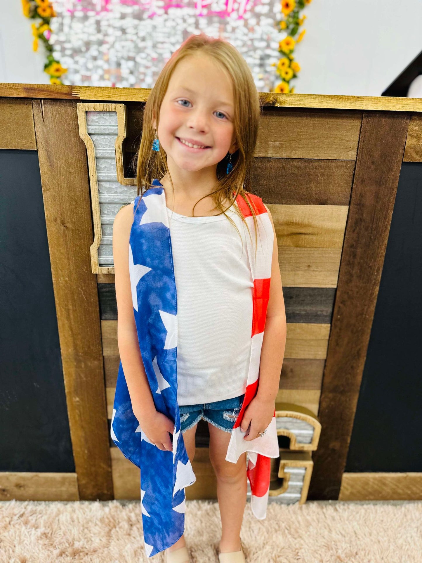 Girls' America Forever Flag Cover Up